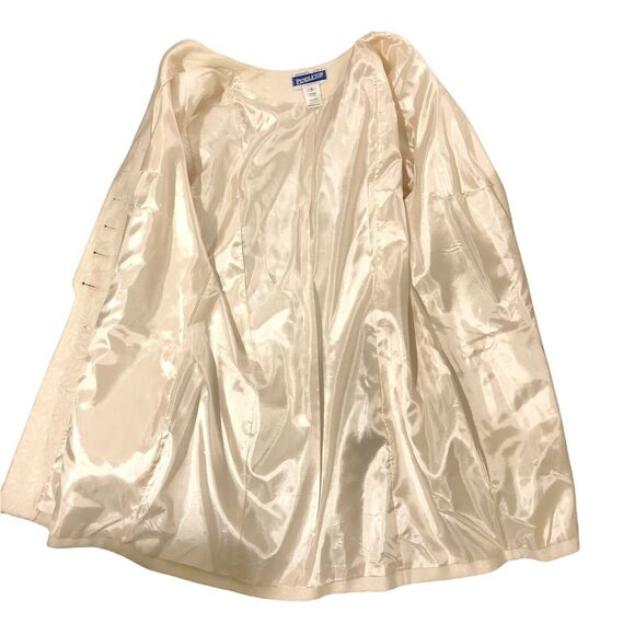 Pendleton Womens Ivory Floral Wool Blend Blazer Jacket Mother Of The Bride Sz 10 - Picture 5 of 5